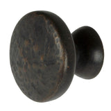 1-1/4 in. Dia Oil Rubbed Bronze Round Hammered Cabinet Knob (10-Pack) - Super Arbor