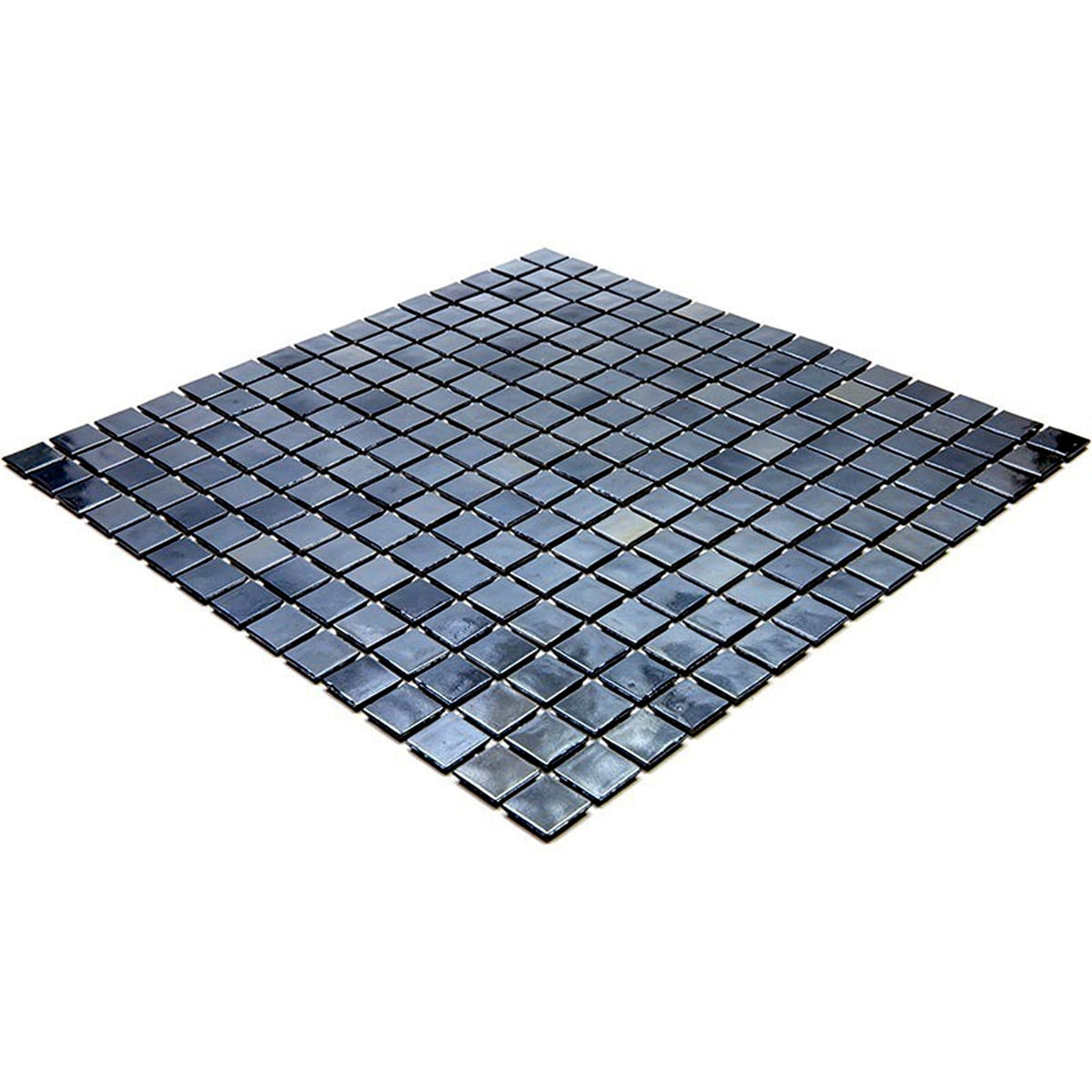 Apollo Tile Nacreous Shimmer Black 12-in x 12-in Glossy Glass Uniform Squares Floor and Wall Tile (20-sq. ft/ Carton)