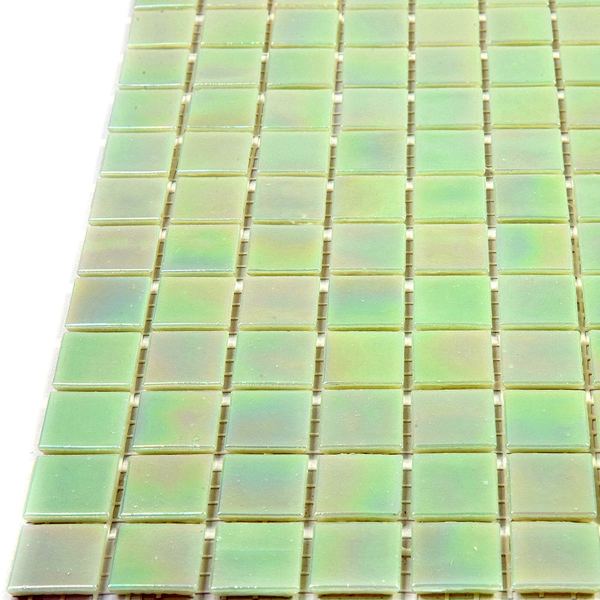 Apollo Tile Nacreous Lime Green 12-in x 12-in Glossy Glass Uniform Squares Floor and Wall Tile (20-sq. ft/ Carton)