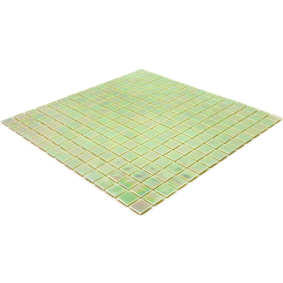 Apollo Tile Nacreous Lime Green 12-in x 12-in Glossy Glass Uniform Squares Floor and Wall Tile (20-sq. ft/ Carton)