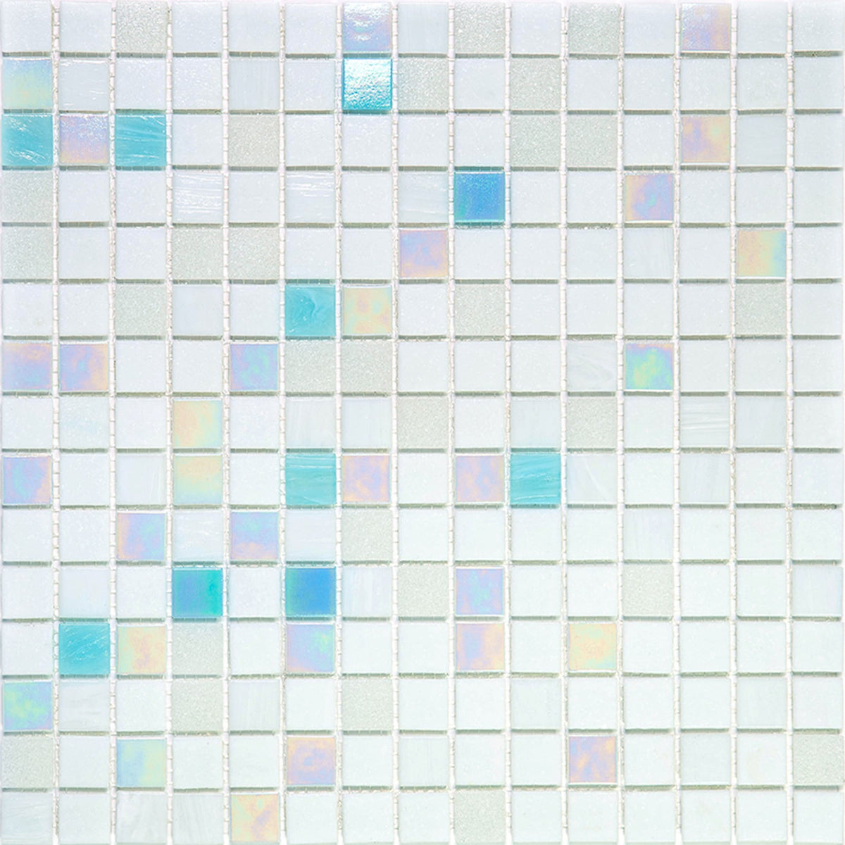 Apollo Tile Mingles Cotton White 12-in x 12-in Glossy Glass Uniform Squares Floor and Wall Tile (20-sq. ft/ Carton)