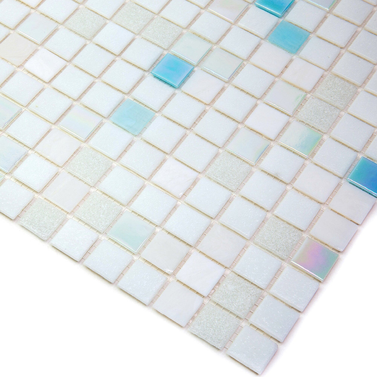 Apollo Tile Mingles Cotton White 12-in x 12-in Glossy Glass Uniform Squares Floor and Wall Tile (20-sq. ft/ Carton)