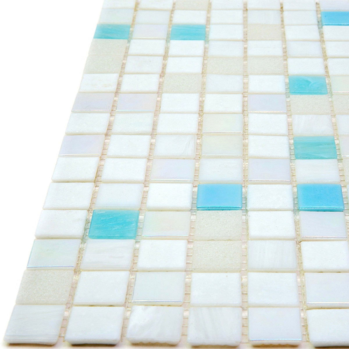 Apollo Tile Mingles Cotton White 12-in x 12-in Glossy Glass Uniform Squares Floor and Wall Tile (20-sq. ft/ Carton)