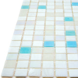 Apollo Tile Mingles Cotton White 12-in x 12-in Glossy Glass Uniform Squares Floor and Wall Tile (20-sq. ft/ Carton)