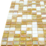 Apollo Tile Mingles Yellow Gold and White 11-1/2-in x 11-1/2-in Glossy Glass Uniform Squares Floor and Wall Tile (18.69-sq. ft/ Carton)