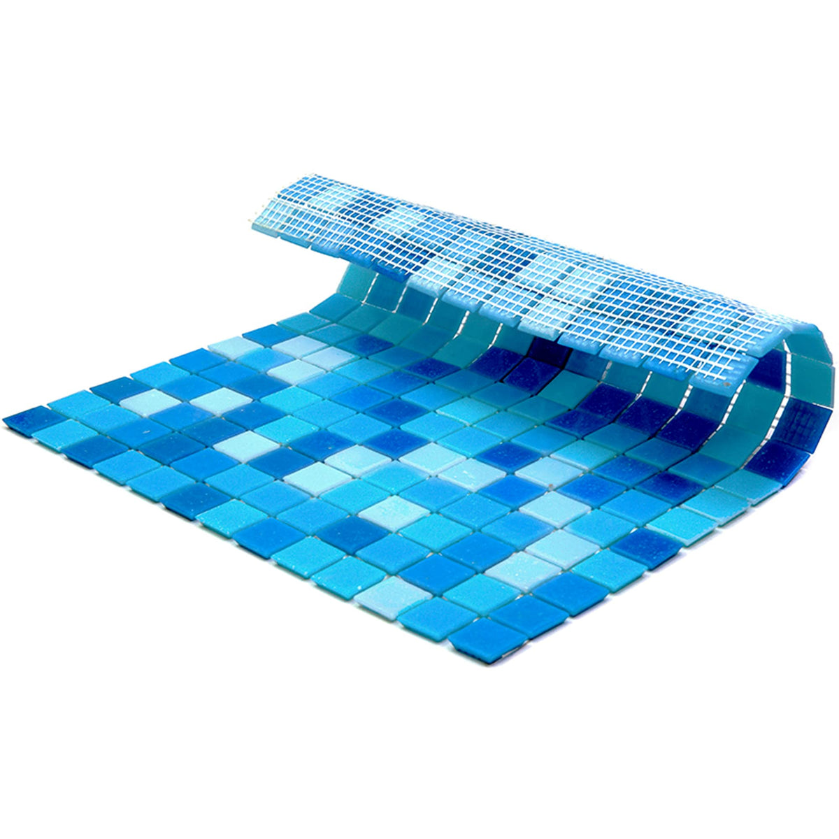 Apollo Tile Mingles Pacific Blue 12-in x 12-in Glossy Glass Uniform Squares Floor and Wall Tile (20-sq. ft/ Carton)