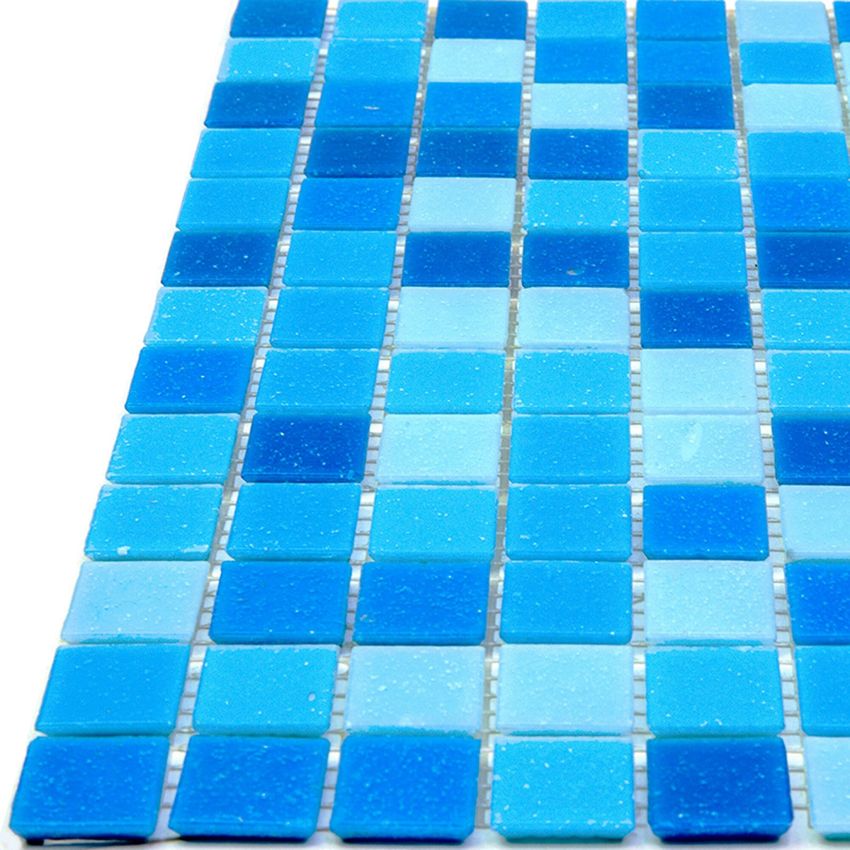 Apollo Tile Mingles Pacific Blue 12-in x 12-in Glossy Glass Uniform Squares Floor and Wall Tile (20-sq. ft/ Carton)