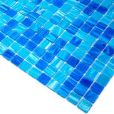 Apollo Tile Mingles Olympic Blue 12-in x 12-in Glossy Glass Uniform Squares Floor and Wall Tile (20-sq. ft/ Carton)
