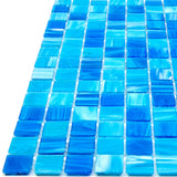 Apollo Tile Mingles Olympic Blue 12-in x 12-in Glossy Glass Uniform Squares Floor and Wall Tile (20-sq. ft/ Carton)