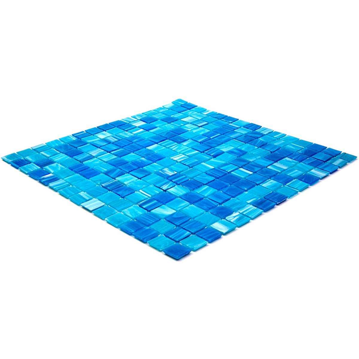 Apollo Tile Mingles Olympic Blue 12-in x 12-in Glossy Glass Uniform Squares Floor and Wall Tile (20-sq. ft/ Carton)