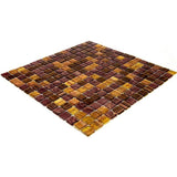 Apollo Tile Mingles Brown and Yellow 12-in x 12-in Glossy Glass Uniform Squares Floor and Wall Tile (20-sq. ft/ Carton)