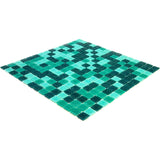 Apollo Tile Mingles Persian Green 12-in x 12-in Glossy Glass Uniform Squares Floor and Wall Tile (20-sq. ft/ Carton)