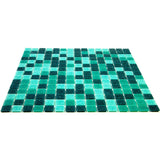 Apollo Tile Mingles Persian Green 12-in x 12-in Glossy Glass Uniform Squares Floor and Wall Tile (20-sq. ft/ Carton)