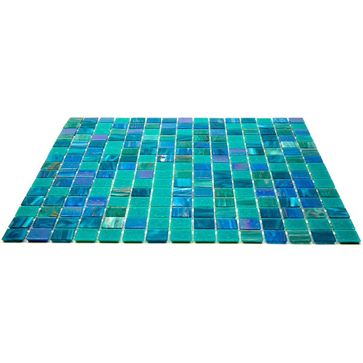 Apollo Tile Mingles Blue Green 12-in x 12-in Glossy Glass Uniform Squares Floor and Wall Tile (20-sq. ft/ Carton)