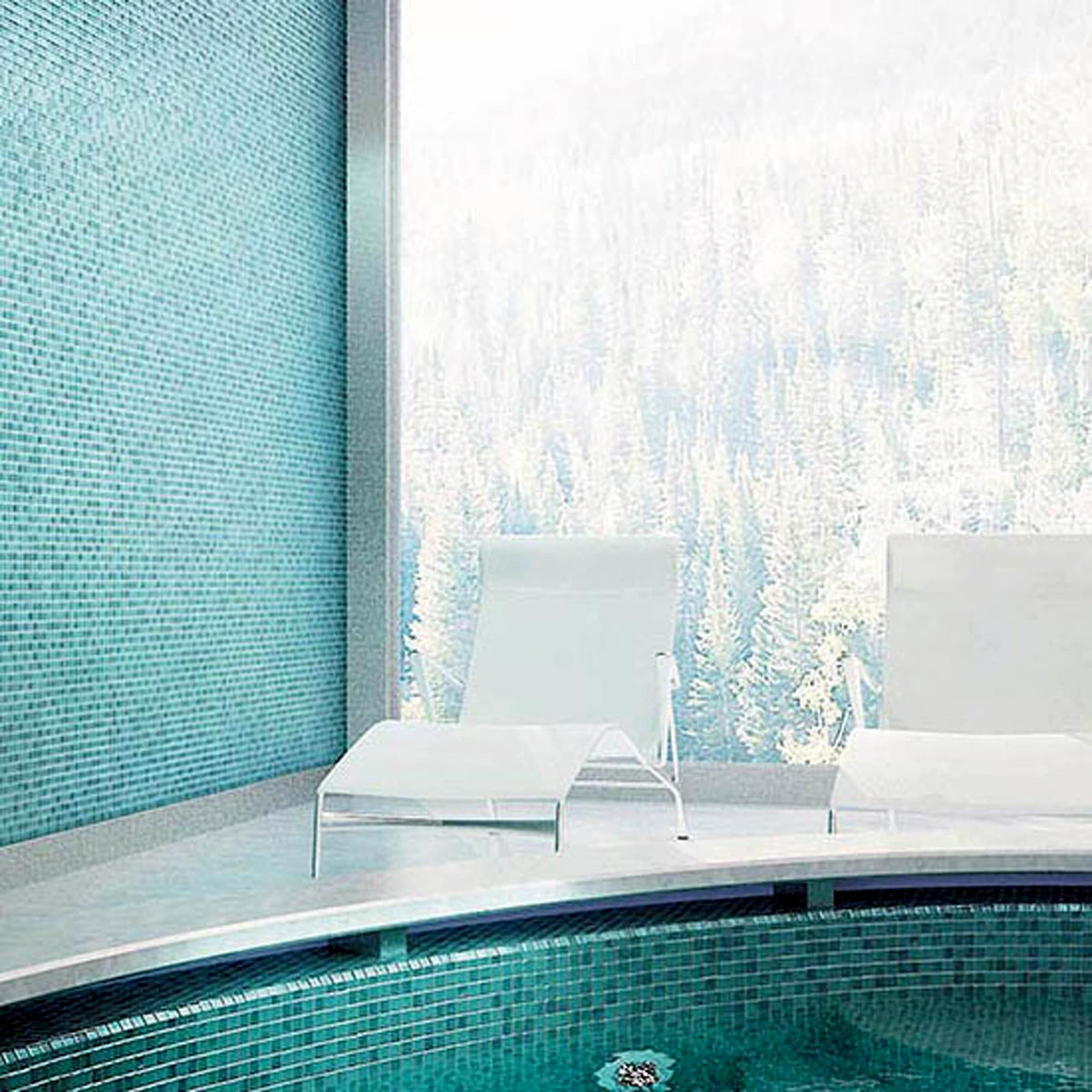Apollo Tile Mingles Teal Green 12-in x 12-in Glossy Glass Uniform Squares Floor and Wall Tile (20-sq. ft/ Carton)