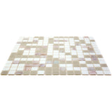 Apollo Tile Mingles White and Gray 12-in x 12-in Glossy Glass Uniform Squares Floor and Wall Tile (20-sq. ft/ Carton)