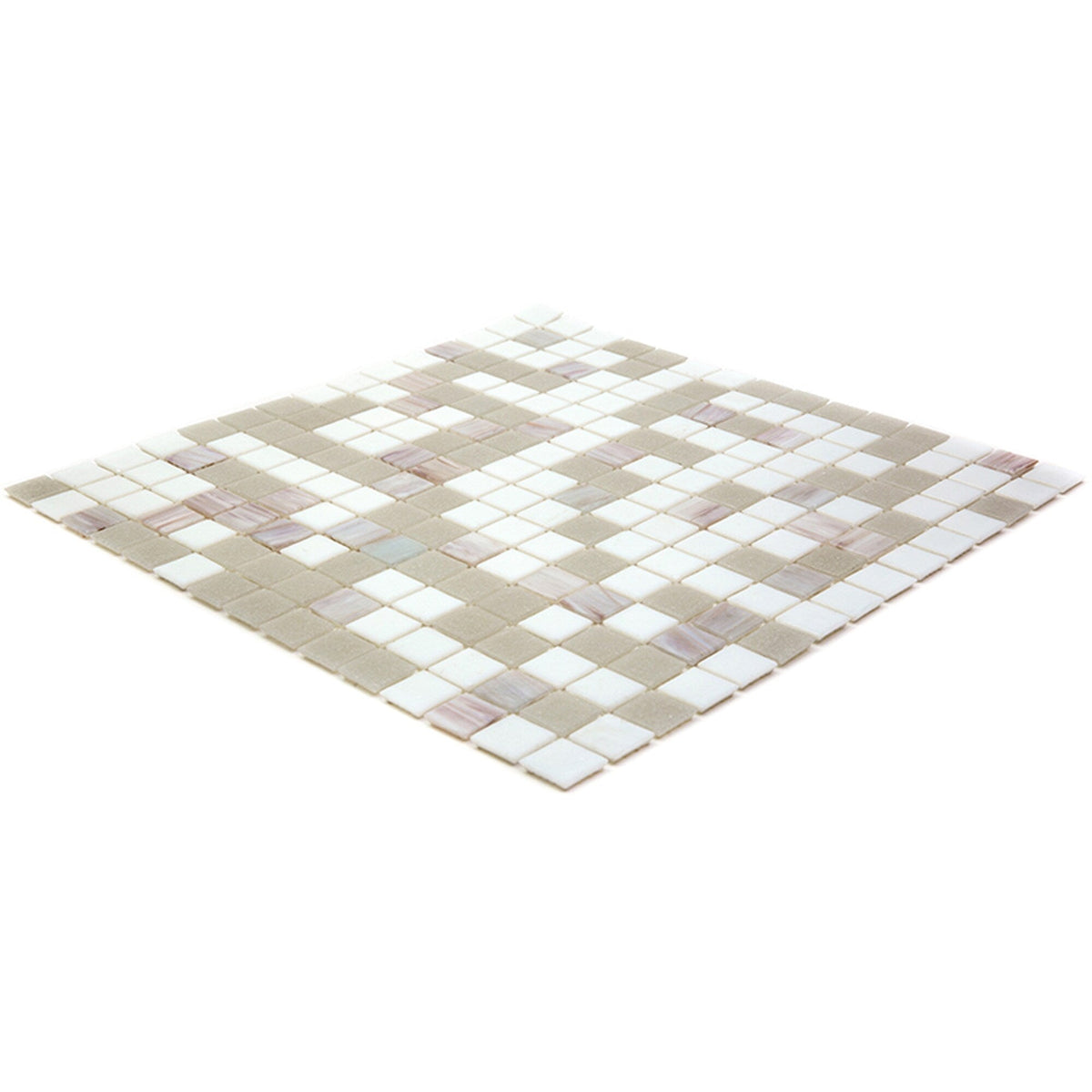 Apollo Tile Mingles White and Gray 12-in x 12-in Glossy Glass Uniform Squares Floor and Wall Tile (20-sq. ft/ Carton)