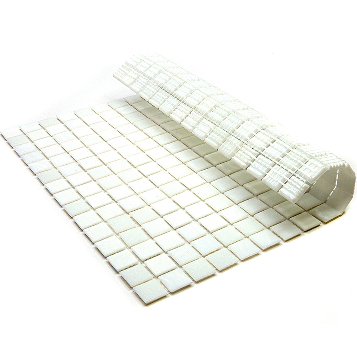 Apollo Tile Mingles Pearl White 12-in x 12-in Glossy Glass Uniform Squares Floor and Wall Tile (20-sq. ft/ Carton)