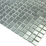 Apollo Tile Altin Silver 12-in x 12-in Glossy Glass Uniform Squares Floor and Wall Tile (20-sq. ft/ Carton)