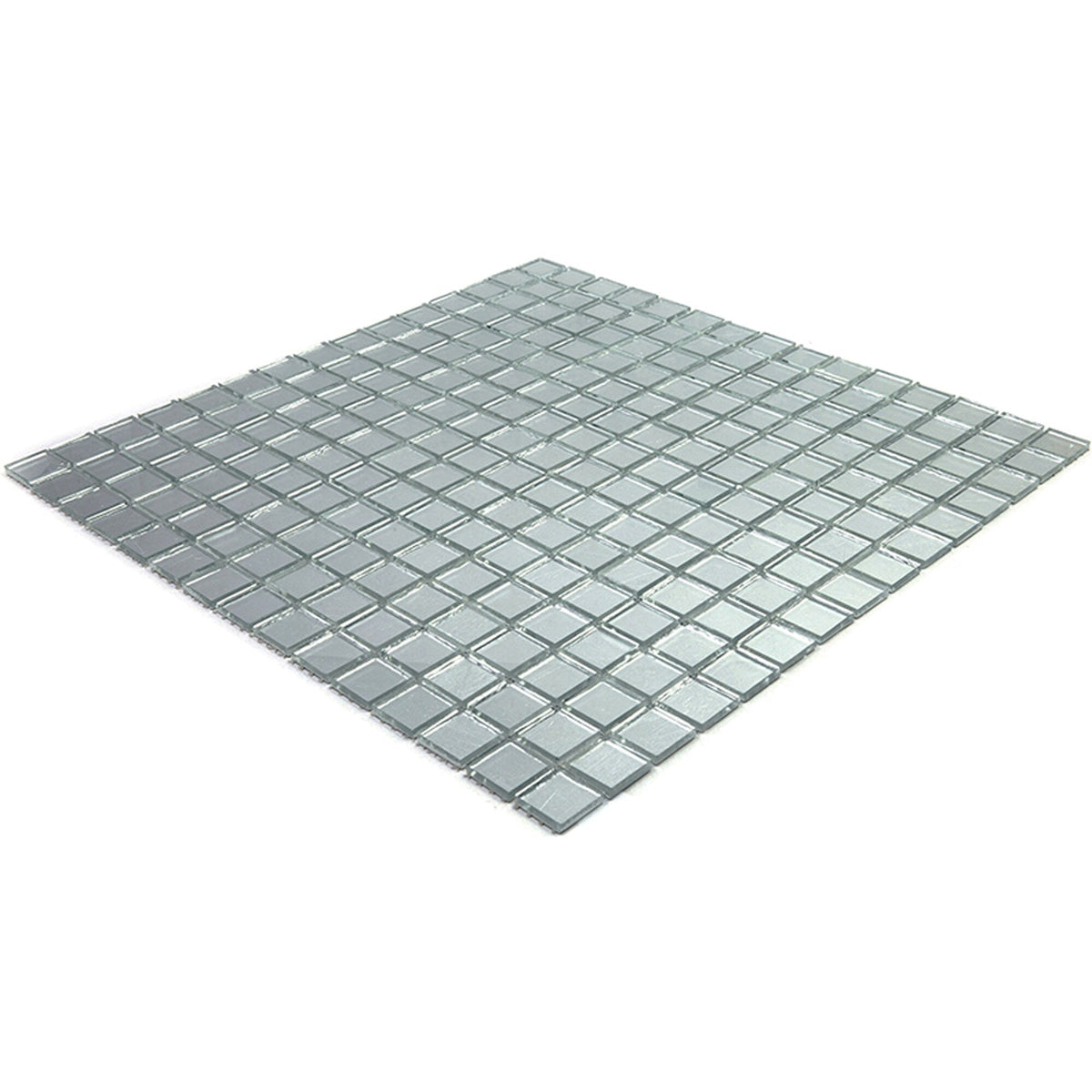 Apollo Tile Altin Silver 12-in x 12-in Glossy Glass Uniform Squares Floor and Wall Tile (20-sq. ft/ Carton)