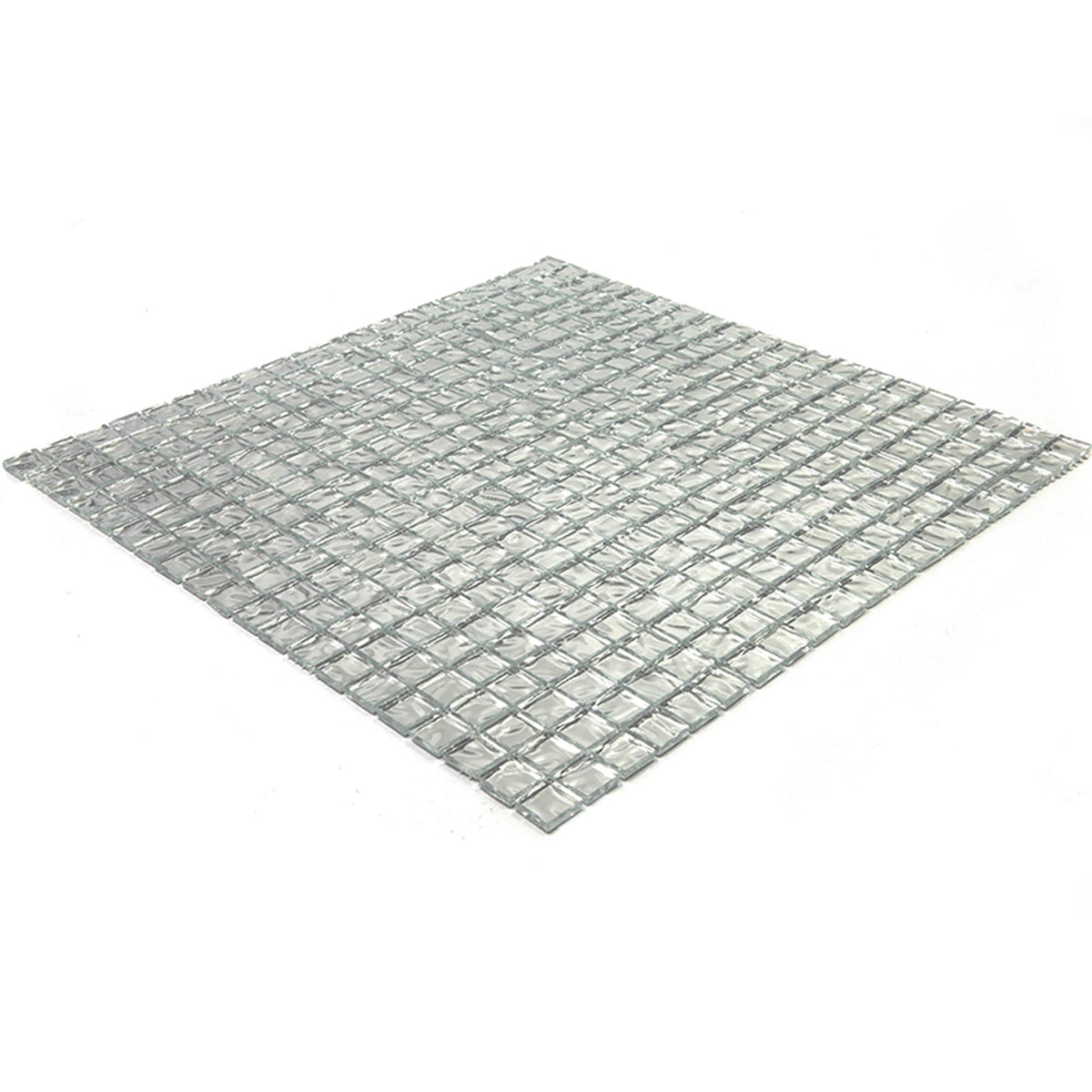 Apollo Tile Altin Cloud Silver 12-in x 12-in Glossy Glass Uniform Squares Floor and Wall Tile (18.69-sq. ft/ Carton)