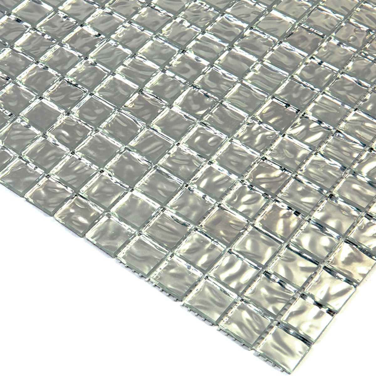 Apollo Tile Altin Shimmer Flint Silver 12-in x 12-in Glossy Glass Uniform Squares Floor and Wall Tile (20-sq. ft/ Carton)