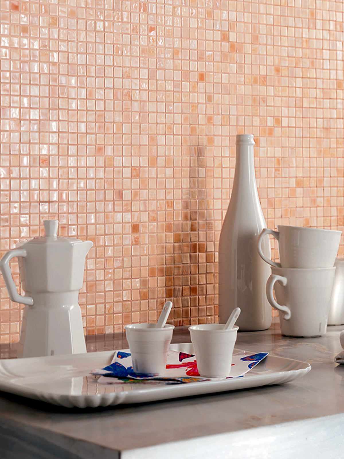 Apollo Tile Skosh Shimmer Beige 11-1/2-in x 11-1/2-in Glossy Glass Uniform Squares Floor and Wall Tile (18.69-sq. ft/ Carton)