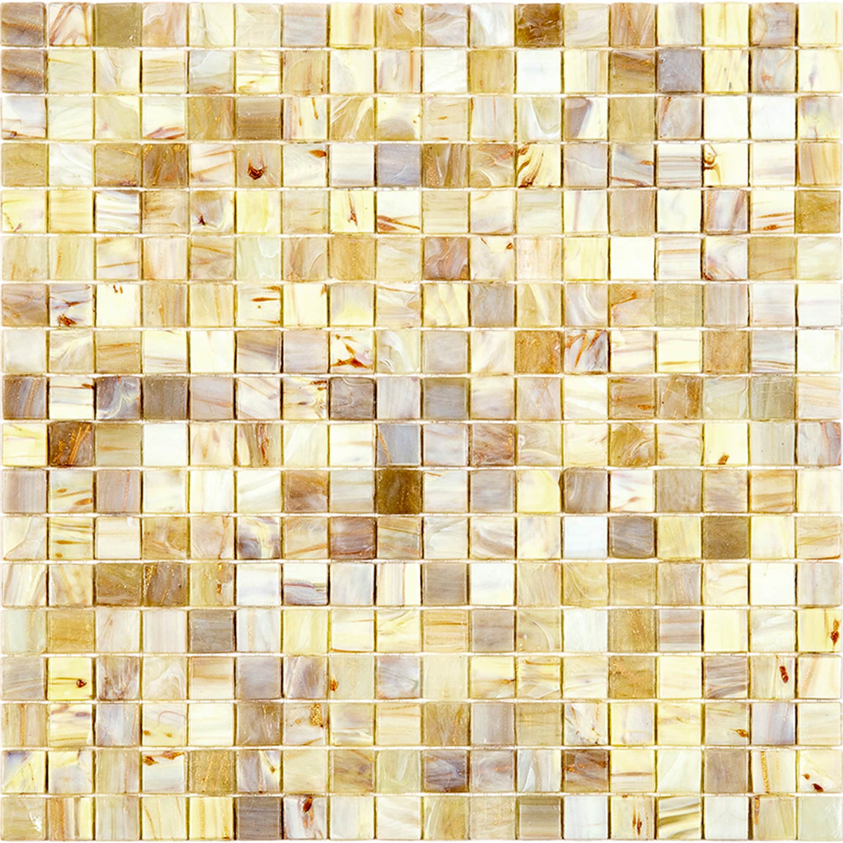 Apollo Tile Skosh Parchment Beige 11-1/2-in x 11-1/2-in Glossy Glass Uniform Squares Floor and Wall Tile (18.69-sq. ft/ Carton)