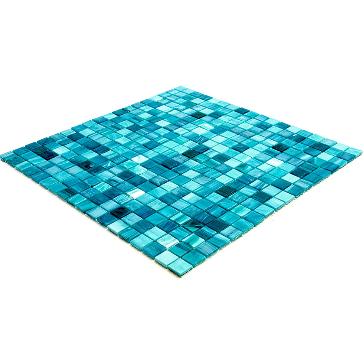 Apollo Tile Skosh Arctic Blue 11-1/2-in x 11-1/2-in Glossy Glass Uniform Squares Floor and Wall Tile (18.69-sq. ft/ Carton)