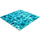 Apollo Tile Skosh Arctic Blue 11-1/2-in x 11-1/2-in Glossy Glass Uniform Squares Floor and Wall Tile (18.69-sq. ft/ Carton)