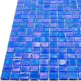 Apollo Tile Skosh Azure Blue 11-1/2-in x 11-1/2-in Glossy Glass Uniform Squares Floor and Wall Tile (18.69-sq. ft/ Carton)