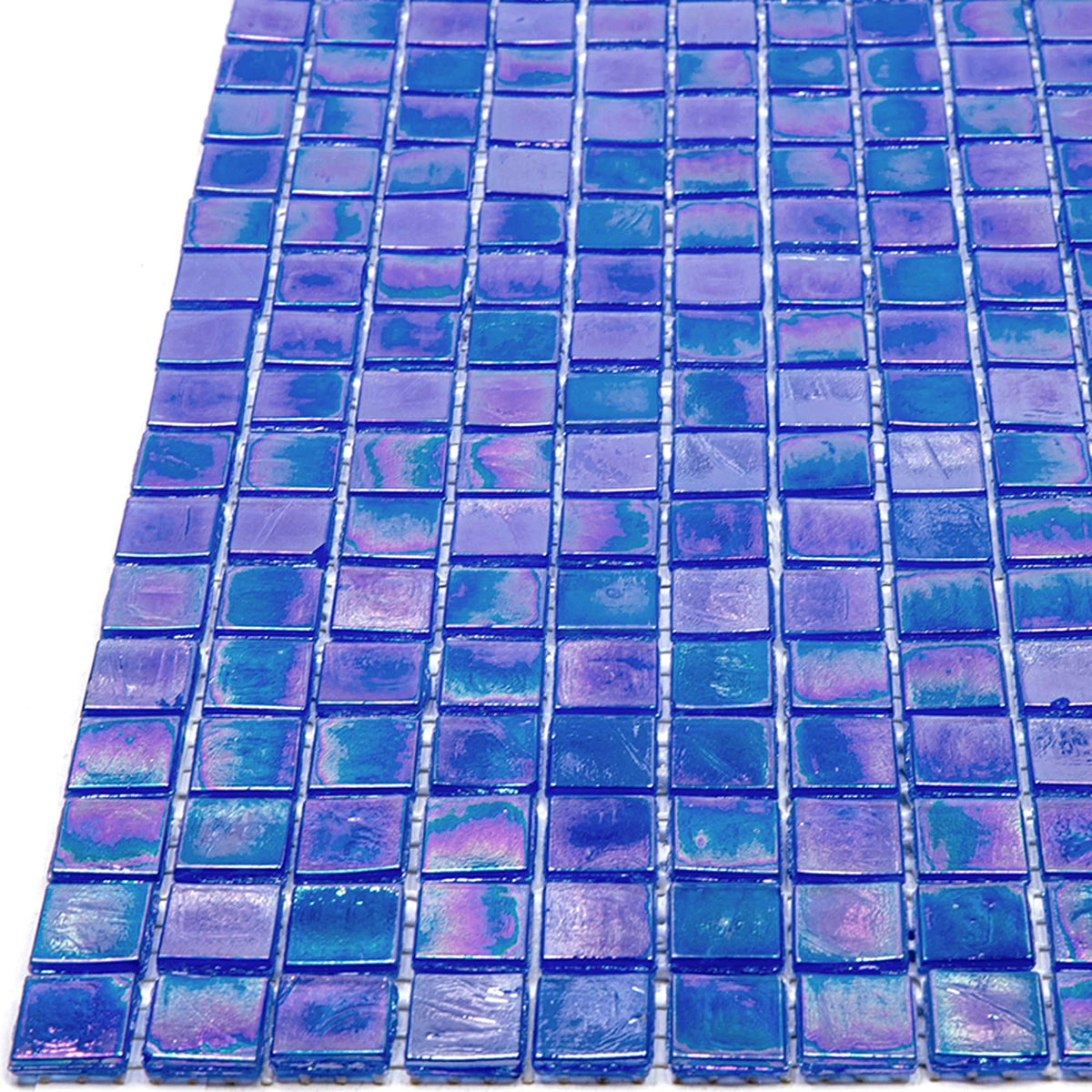 Apollo Tile Skosh Egyptian Blue 11-1/2-in x 11-1/2-in Glossy Glass Uniform Squares Floor and Wall Tile (18.69-sq. ft/ Carton)