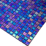 Apollo Tile Skosh Shimmer Cobalt Blue 11-1/2-in x 11-1/2-in Glossy Glass Uniform Squares Floor and Wall Tile (18.69-sq. ft/ Carton)