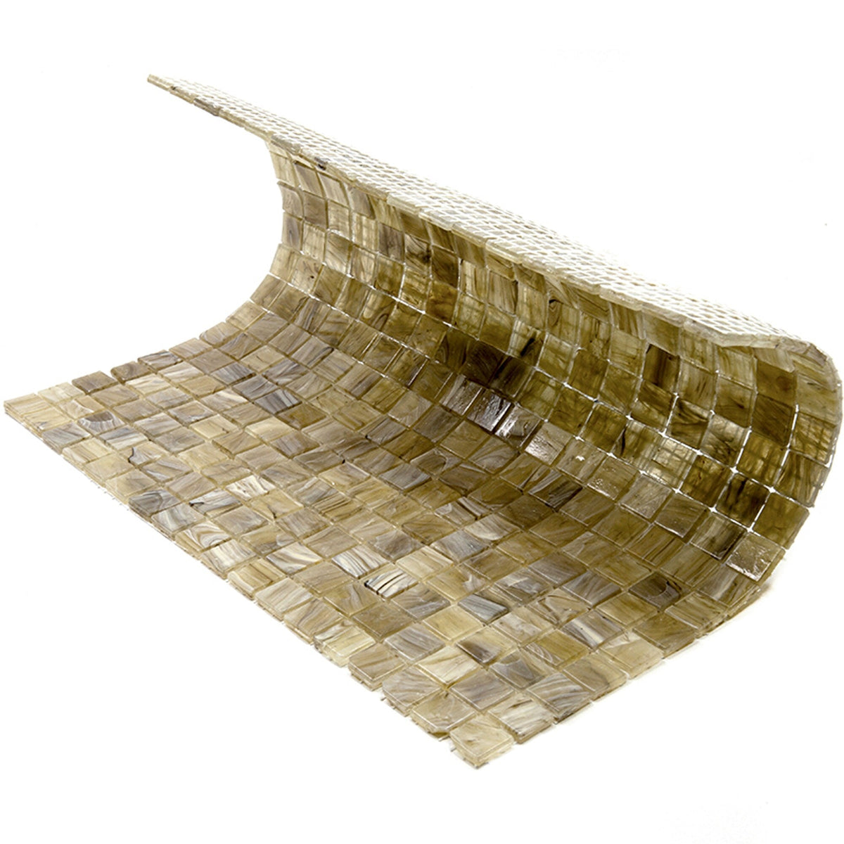 Apollo Tile Skosh Golden Brown 11-1/2-in x 11-1/2-in Glossy Glass Uniform Squares Floor and Wall Tile (18.69-sq. ft/ Carton)