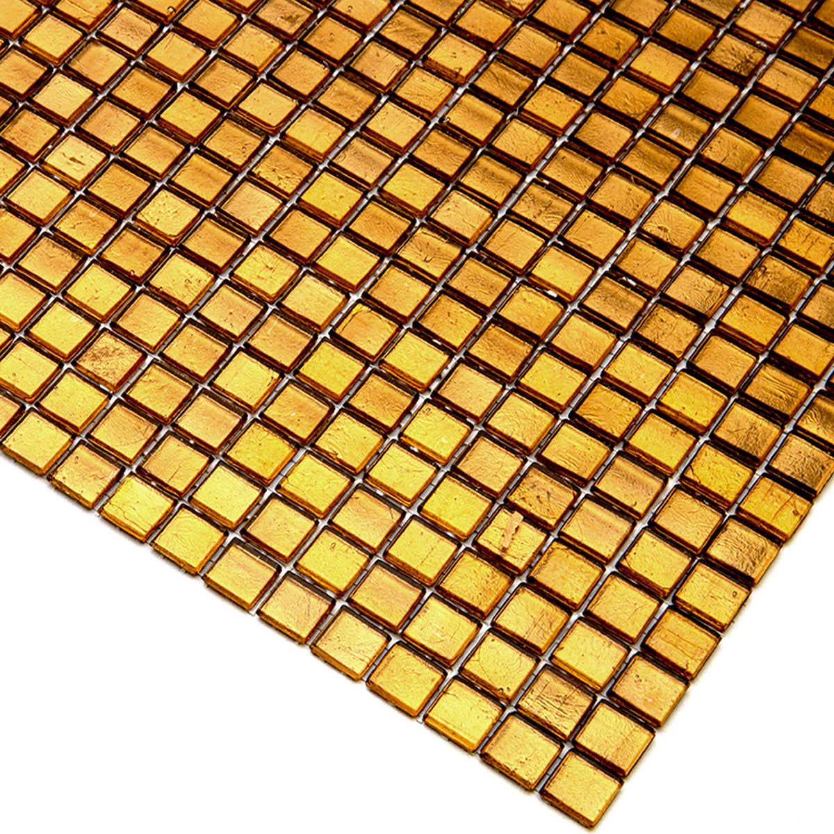 Apollo Tile Skosh Goldenrod Brown 11-1/2-in x 11-1/2-in Glossy Glass Uniform Squares Floor and Wall Tile (18.69-sq. ft/ Carton)