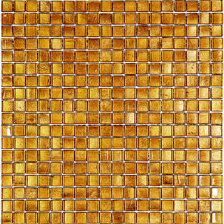 Apollo Tile Skosh Goldenrod Brown 11-1/2-in x 11-1/2-in Glossy Glass Uniform Squares Floor and Wall Tile (18.69-sq. ft/ Carton)