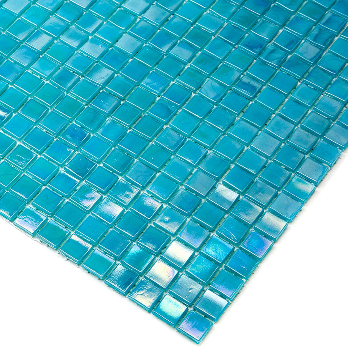 Apollo Tile Skosh Dark Ocean Green 11-1/2-in x 11-1/2-in Glossy Glass Uniform Squares Floor and Wall Tile (18.69-sq. ft/ Carton)
