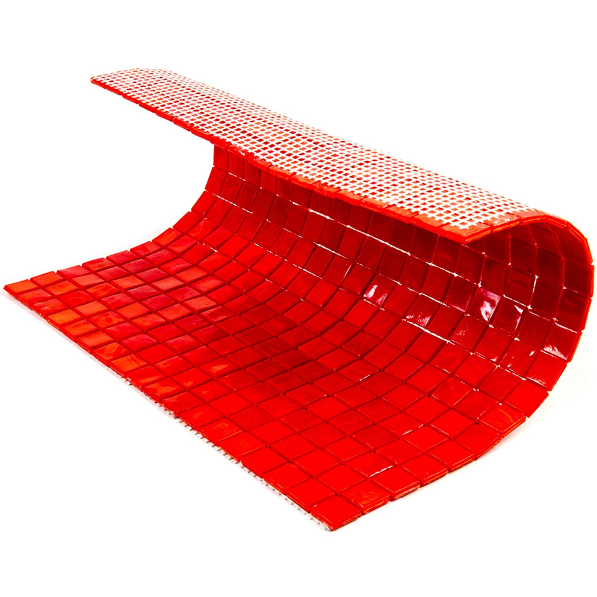 Apollo Tile Skosh Red-orange 11-1/2-in x 11-1/2-in Glossy Glass Uniform Squares Floor and Wall Tile (18.69-sq. ft/ Carton)