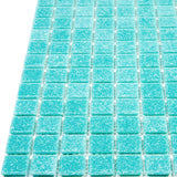 Apollo Tile Dune Neon Aqua Green 12-in x 12-in Glossy Glass Uniform Squares Floor and Wall Tile (20-sq. ft/ Carton)