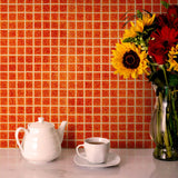 Apollo Tile Dune Apricot Red 12-in x 12-in Glossy Glass Uniform Squares Floor and Wall Tile (20-sq. ft/ Carton)