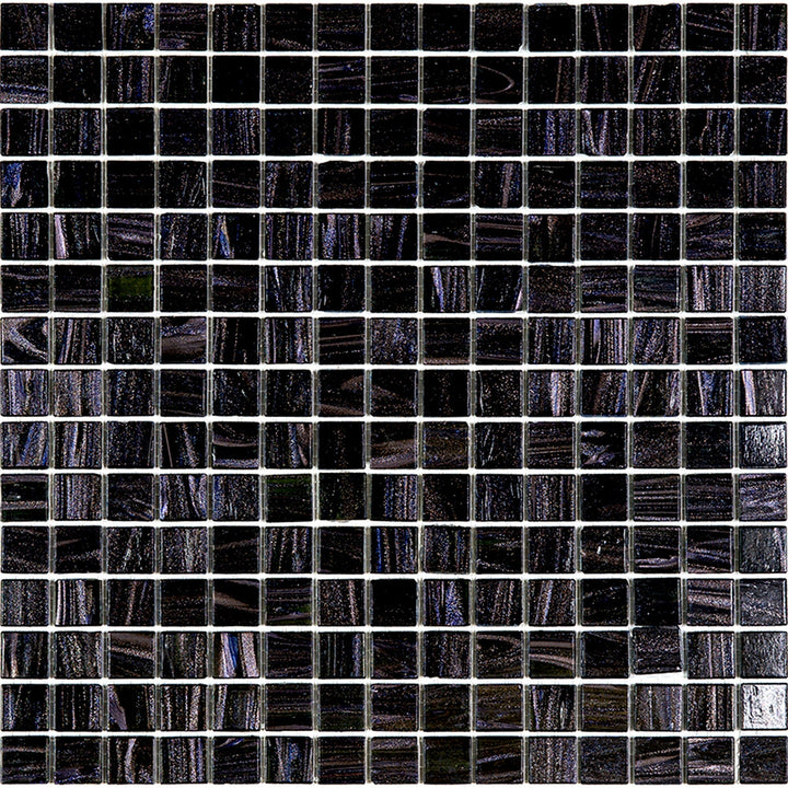Apollo Tile Celestial Oil Black 12-in x 12-in Glossy Glass Uniform Squares Floor and Wall Tile (20-sq. ft/ Carton)