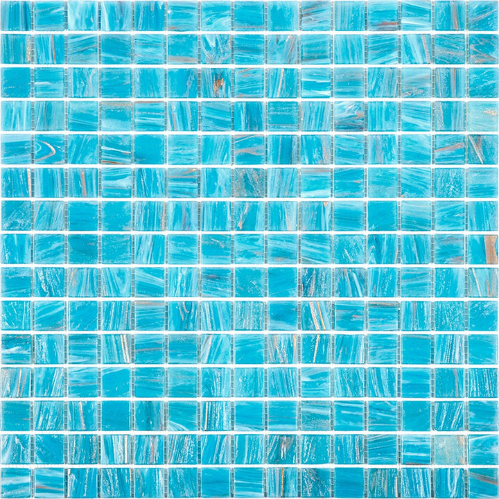 Apollo Tile Celestial Vivid Sky Blue 12-in x 12-in Glossy Glass Uniform Squares Floor and Wall Tile (20-sq. ft/ Carton)