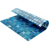 Apollo Tile Celestial Blue 12-in x 12-in Glossy Glass Uniform Squares Floor and Wall Tile (20-sq. ft/ Carton)