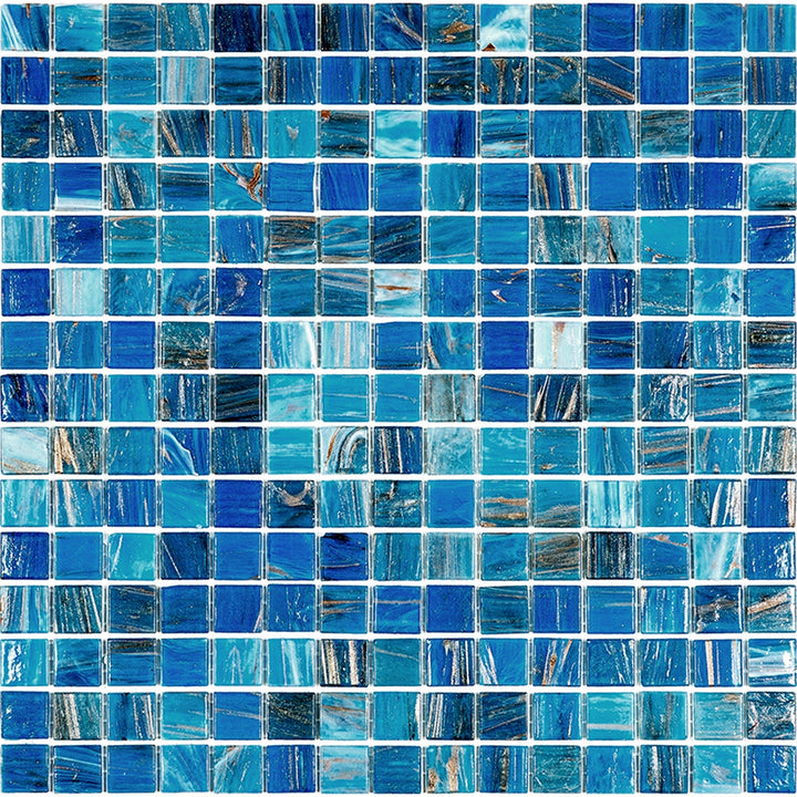 Apollo Tile Celestial Blue 12-in x 12-in Glossy Glass Uniform Squares Floor and Wall Tile (20-sq. ft/ Carton)