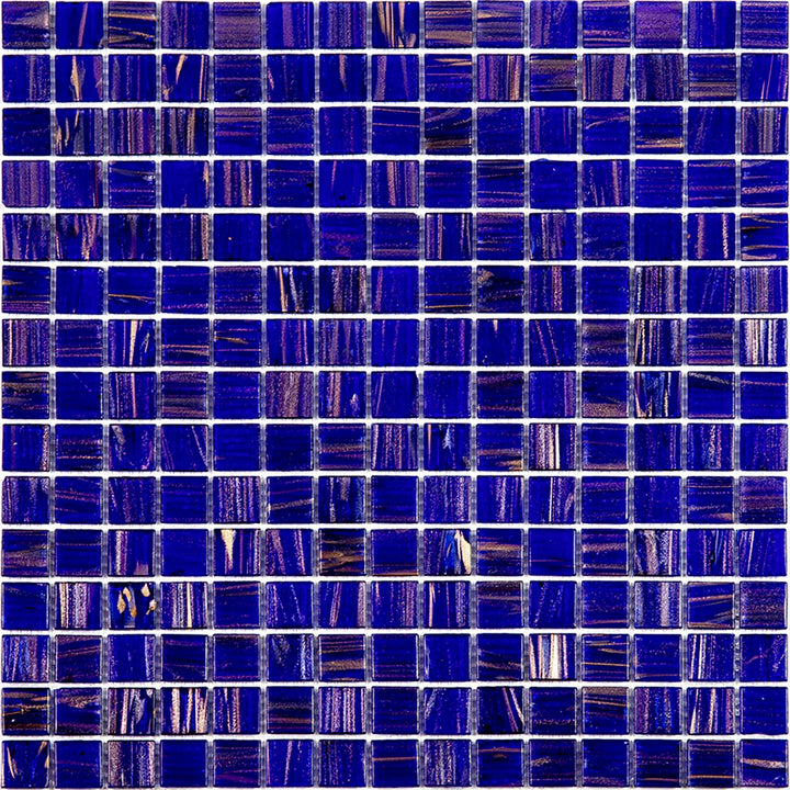 Apollo Tile Celestial Royal Blue and Gold 12-in x 12-in Glossy Glass Uniform Squares Floor and Wall Tile (20-sq. ft/ Carton)