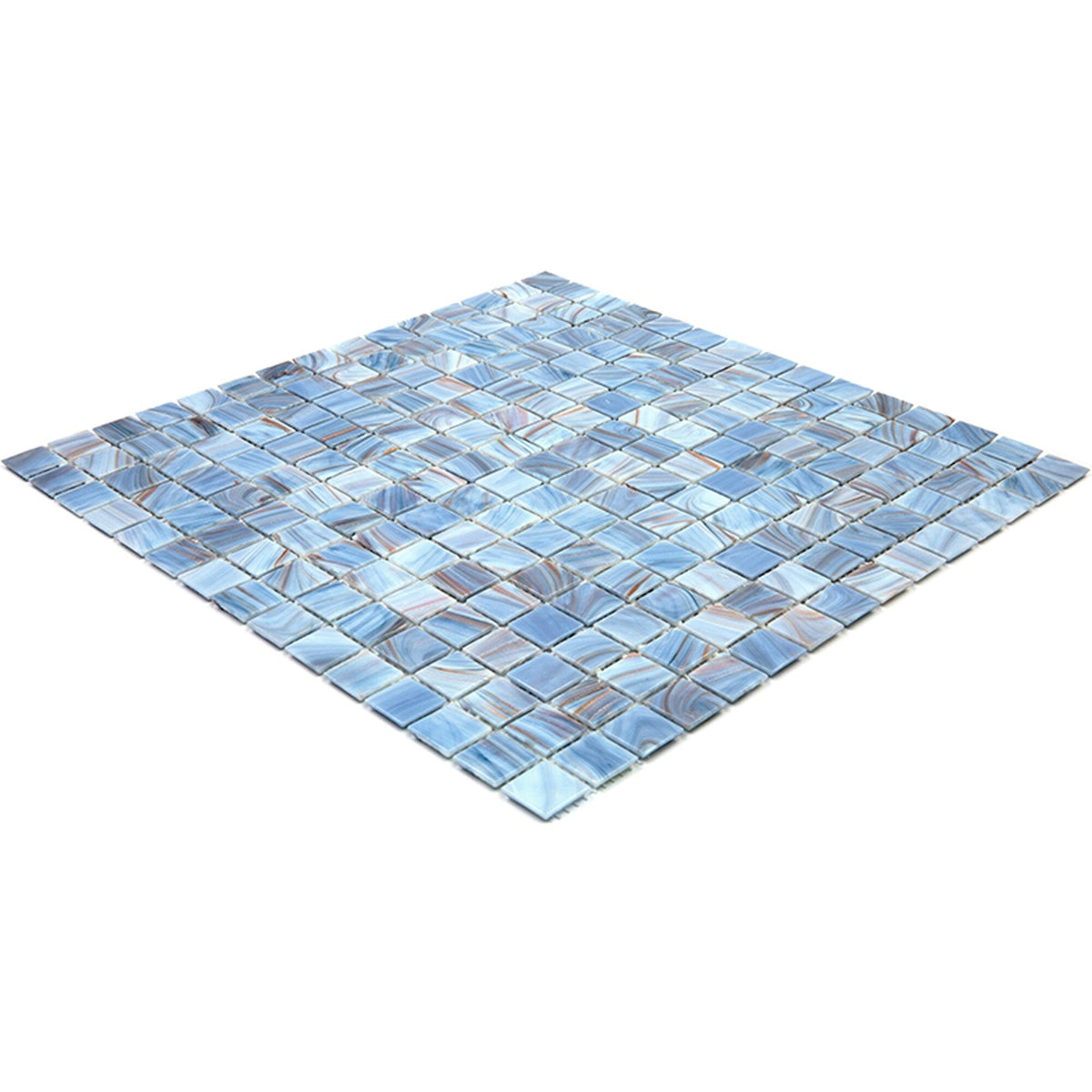 Apollo Tile Celestial Manatee Blue 12-in x 12-in Glossy Glass Uniform Squares Floor and Wall Tile (20-sq. ft/ Carton)