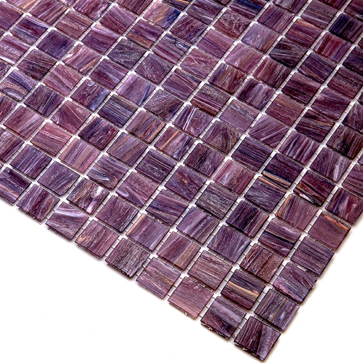 Apollo Tile Celestial Copper Rose Red 12-in x 12-in Glossy Glass Uniform Squares Floor and Wall Tile (20-sq. ft/ Carton)