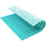 Apollo Tile Dune Neon Aqua Green 12-in x 12-in Glossy Glass Uniform Squares Floor and Wall Tile (20-sq. ft/ Carton)