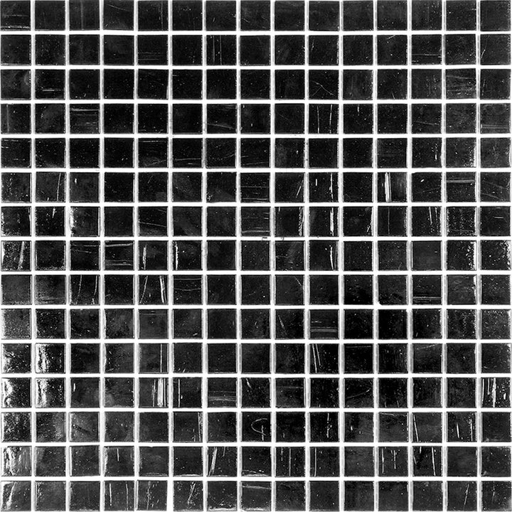 Apollo Tile Celestial Black 12-in x 12-in Glossy Glass Uniform Squares Floor and Wall Tile (20-sq. ft/ Carton)