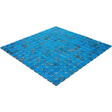 Apollo Tile Celestial Rich Electric Blue 12-in x 12-in Glossy Glass Uniform Squares Floor and Wall Tile (20-sq. ft/ Carton)